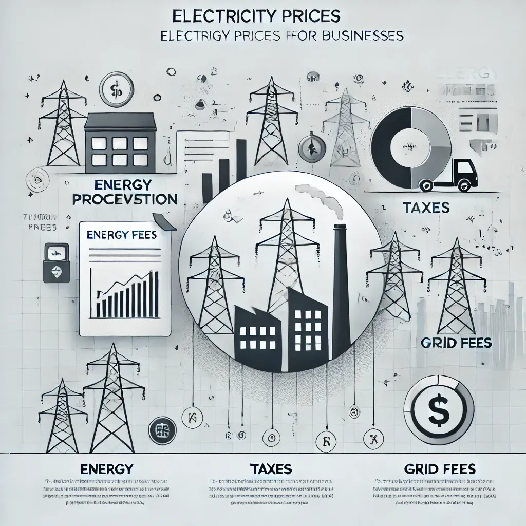 DALL·E 2024-10-11 09.50.23 - A professional webpage image representing the composition of electricity prices for businesses without text. The image should include visual elements .webp